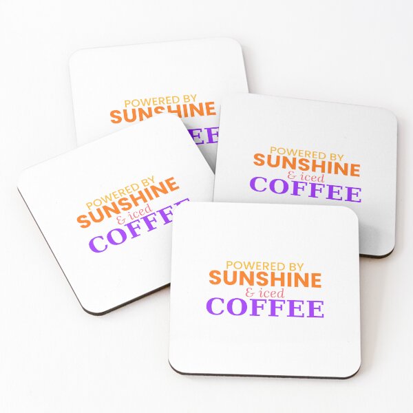Item preview, Powered By Sunshine And Iced Coffee Funny Summer Tee designed and sold by 7Four1 Designs.