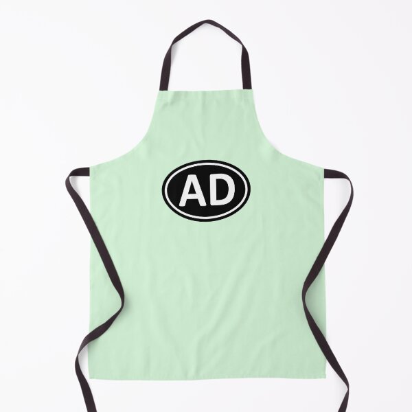 Item preview, AD Initials Monogram Oval White Letters designed and sold by Jeallan Designs.