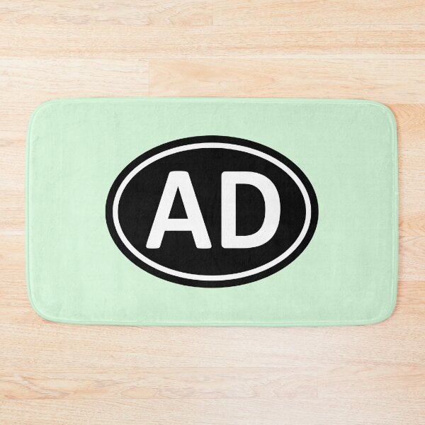 Item preview, AD Initials Monogram Oval White Letters designed and sold by Jeallan Designs.