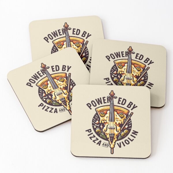 Item preview, Powered by Pizza and Violin  - Violin Quotes designed and sold by Art-Arcade6.