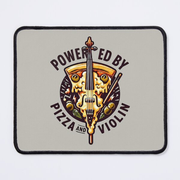 Item preview, Powered by Pizza and Violin - Violin Quotes designed and sold by Art-Arcade6.