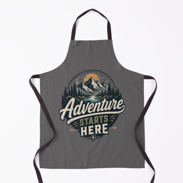 Item preview, Adventure Starts Here | Vintage Mountain Outdoor T-Shirt designed and sold by YoussefKaido01.