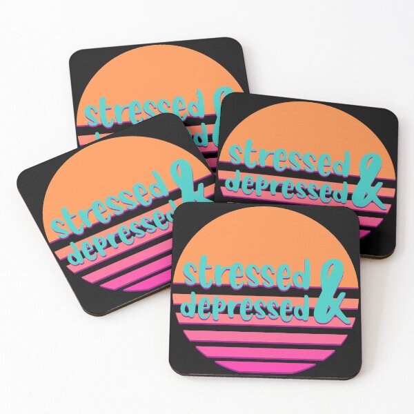 Item preview, Stressed and depressed - outrun style designed and sold by BRU Design.