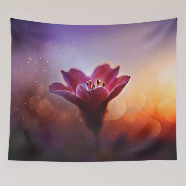 Item preview, Soft Pink Flower at Sunset | Dreamy Floral Wall Art designed and sold by WitchyBotanicaArt.