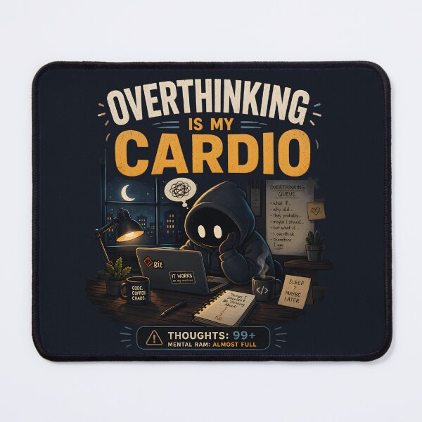 Item preview, Overthinking Is My Cardio designed and sold by MidnightCache.
