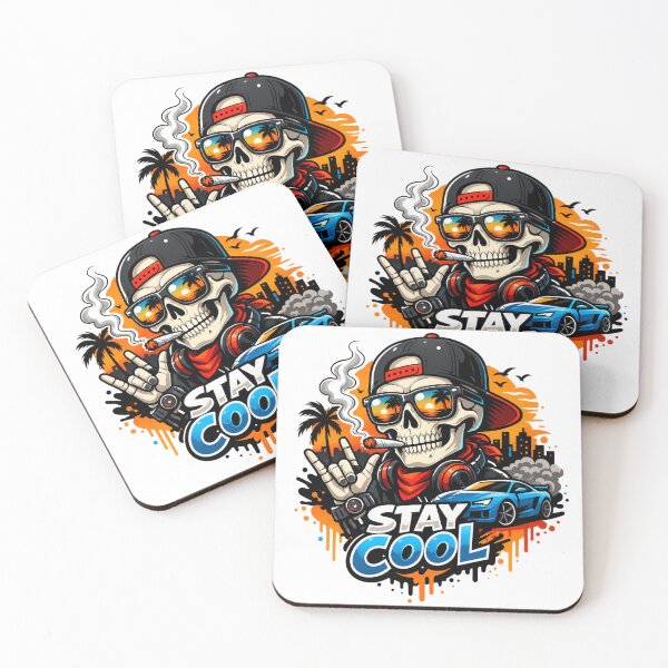 Item preview, ?? Stay Cool Skull Street Style Graphic T-Shirt | Urban Hip Hop Skeleton Design designed and sold by MAStrends.