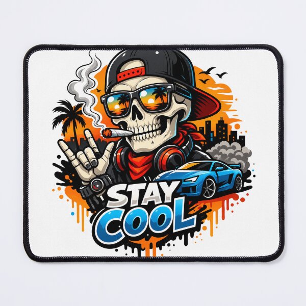 Item preview, ?? Stay Cool Skull Street Style Graphic T-Shirt | Urban Hip Hop Skeleton Design designed and sold by MAStrends.
