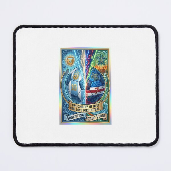 Item preview, Argentina vs Cabo Verde Two Shades of Blue Soccer Ball Art designed and sold by VikrantCreative.