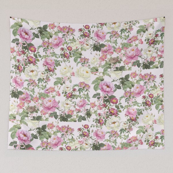 Item preview, Vintage Pink Roses & Coquette Bows Floral Pattern 4 | Cottagecore Botanical Design designed and sold by Asmaa Abdul-Azim.