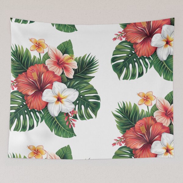 Item preview, Vibrant Red Tropical Hibiscus Flower Bouquet designed and sold by animenosekaiii.