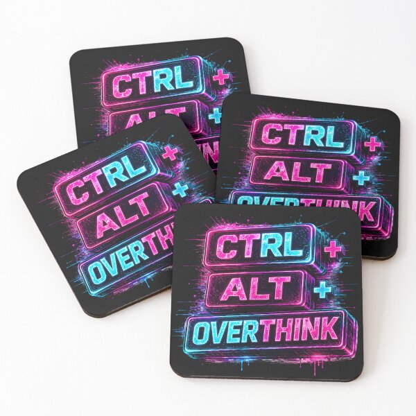Item preview, CTRL ALT OVERTHINK Cyberpunk Programmer Meme designed and sold by MidnightCache.