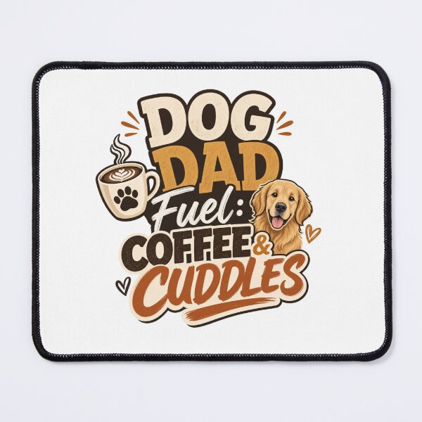 Item preview, Dog Dad Fuel Coffee & Cuddles Golden Retriever T-Shirt designed and sold by Ashley critters.