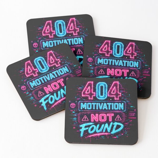 Item preview, 404 Motivation Not Found Cyberpunk Meme designed and sold by MidnightCache.