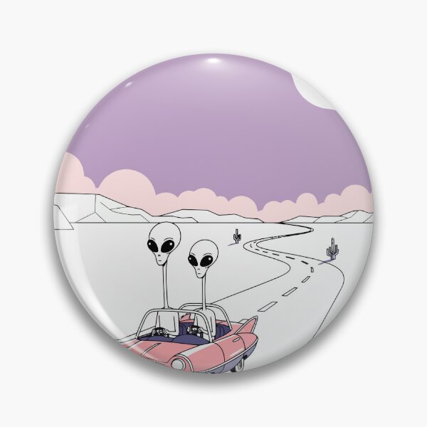 Item preview, Alien Desert Road Trip Retro Pink Car designed and sold by Amir Faysal.