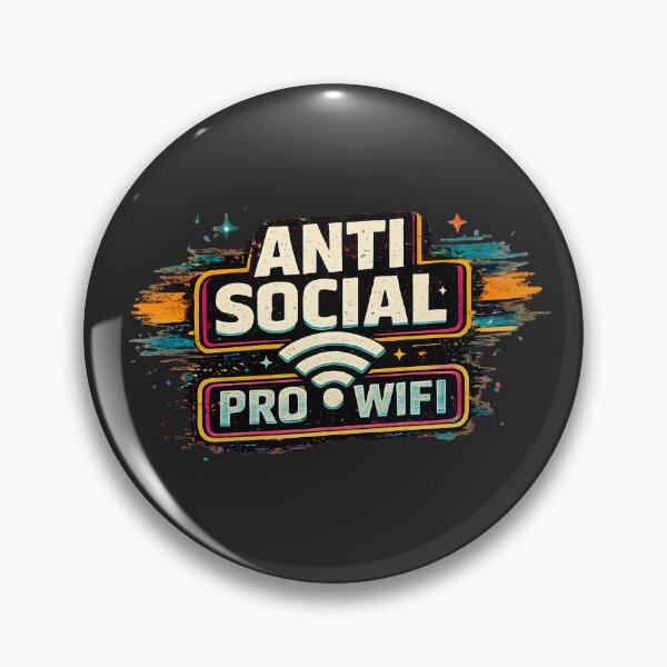 Item preview, Anti Social Pro WiFi Funny Introvert Meme designed and sold by MidnightCache.