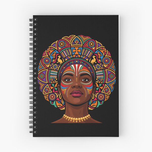 Item preview, African Woman Afro Color Painted Face Black Queen Afro designed and sold by Redgiant87x.