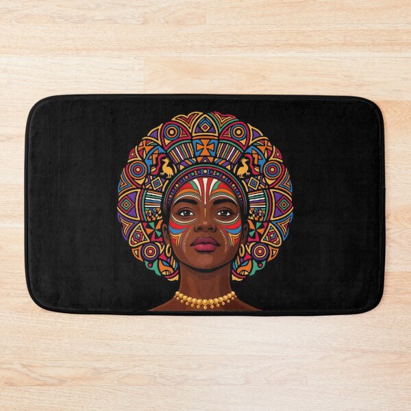Item preview, African Woman Afro Color Painted Face Black Queen Afro designed and sold by Redgiant87x.