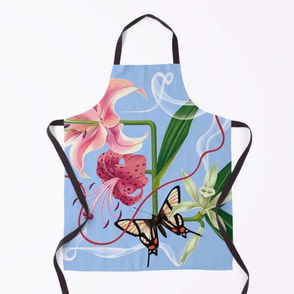 Item preview, Botanical Lily and Butterfly Fantasy Illustration designed and sold by minbadesign.
