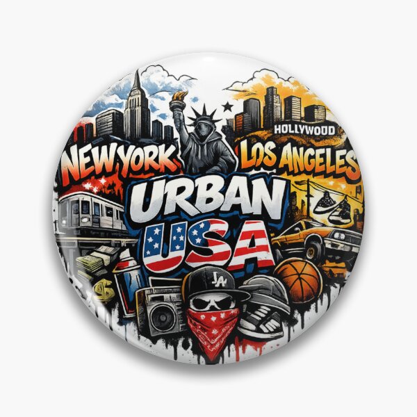Item preview, Urban USA Street Culture T‑Shirt – New York & Los Angeles Urban Art designed and sold by EdgeSphere.