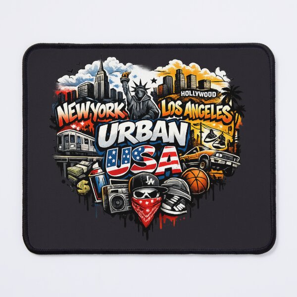 Item preview, Urban USA Street Culture T‑Shirt – New York & Los Angeles Urban Art designed and sold by EdgeSphere.