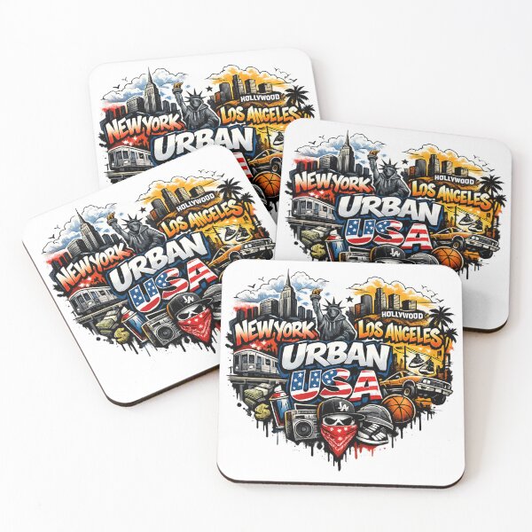 Item preview, Urban USA Street Culture T‑Shirt – New York & Los Angeles Urban Art designed and sold by EdgeSphere.