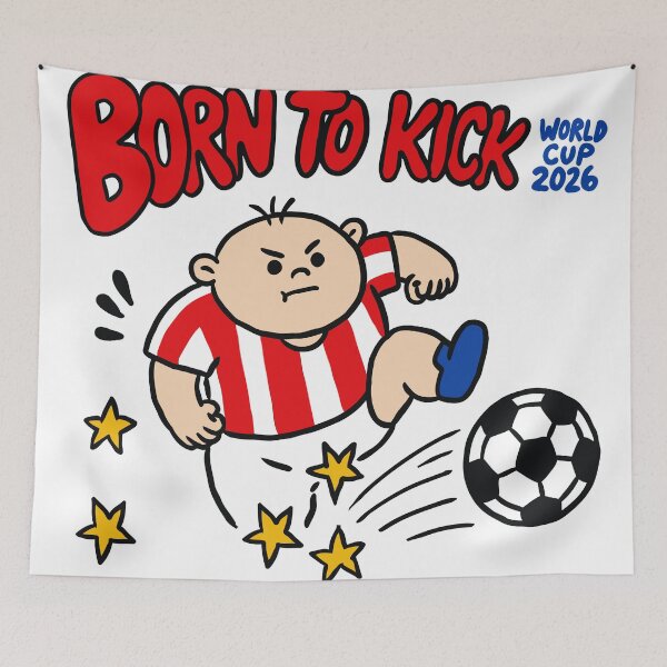 Item preview, Born to kick World Cup 2026 soccer fan designed and sold by ShahinurSobuj.