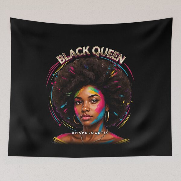 Item preview, African Woman Afro Color Painted Face Vibrant Black History designed and sold by Redgiant87x.