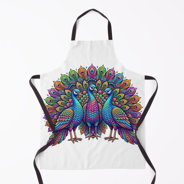Item preview, Vibrant Rainbow Peacock Trio Art designed and sold by BRTSHA88.