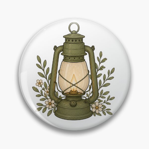 Item preview, Vintage Camping Lantern Sticker | Cottagecore Botanical Lantern Aesthetic designed and sold by PopStickerLab22.