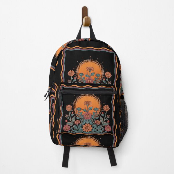 Item preview, Retro Psychedelic Wildflowers with Radiant Sun designed and sold by carthagia.