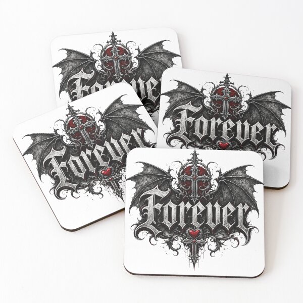 Item preview, Eternal Gothic Bat Wings Medieval Typography T-Shirt designed and sold by GiftLore Studio.
