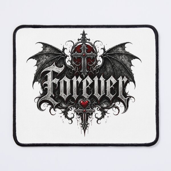 Item preview, Eternal Gothic Bat Wings Medieval Typography T-Shirt designed and sold by GiftLore Studio.