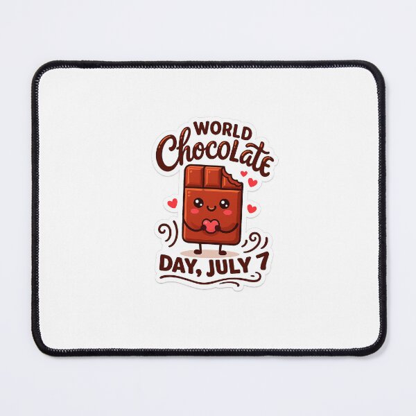 Item preview, World Chocolate Day July 7 Cute Kawaii Chocolate Bar Holding Heart Sticker designed and sold by naruto4925.