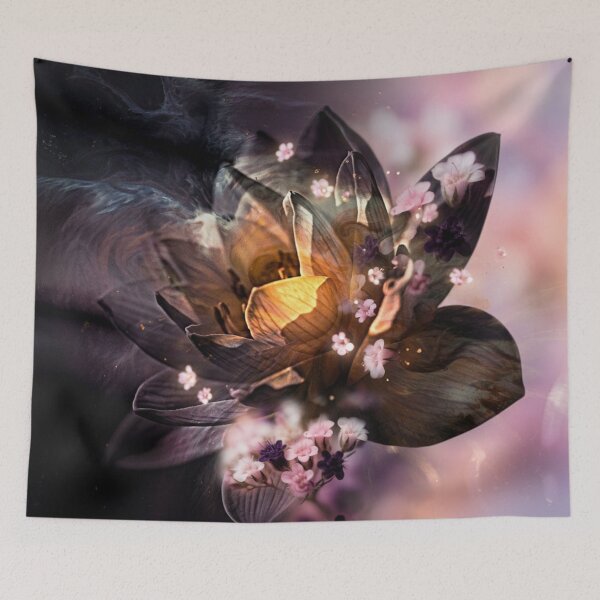 Item preview, Mystical Floral Fusion | Dark Botanical Wall Art designed and sold by WitchyBotanicaArt.