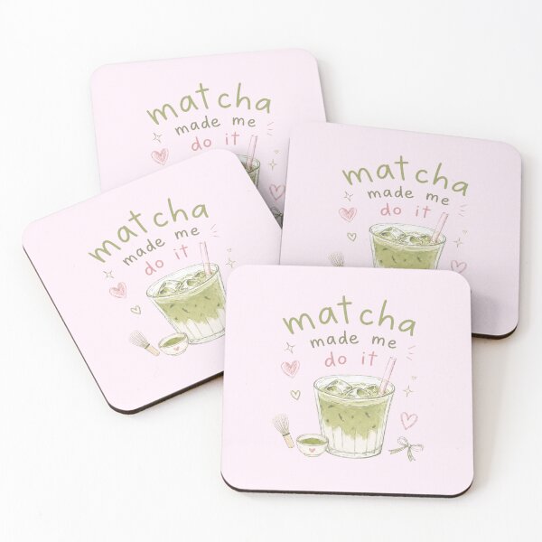 Item preview, Matcha Made Me Do It | Minimal Matcha Lover | Cute Pastel Drink Illustration designed and sold by My Gluten Free Life UK.