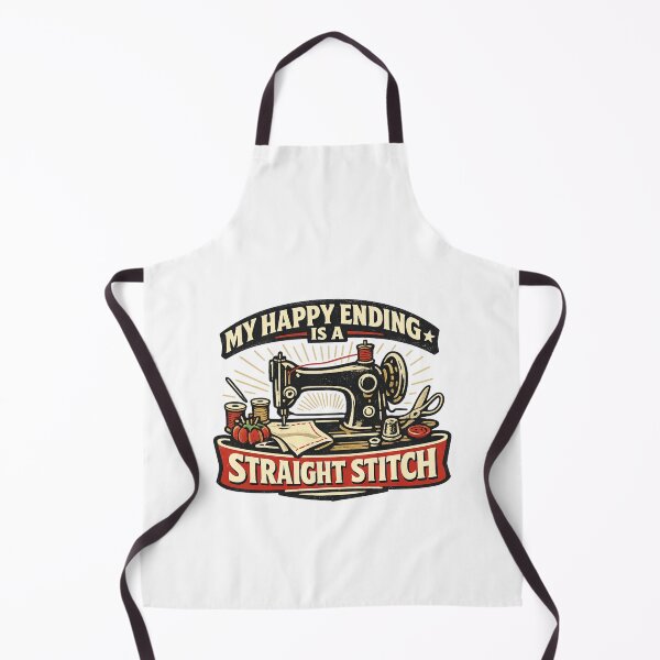 Item preview, My Happy Ending Is a Straight Stitch | Sewing Humor Quote Design designed and sold by EverStitchStudio ★★★★★.