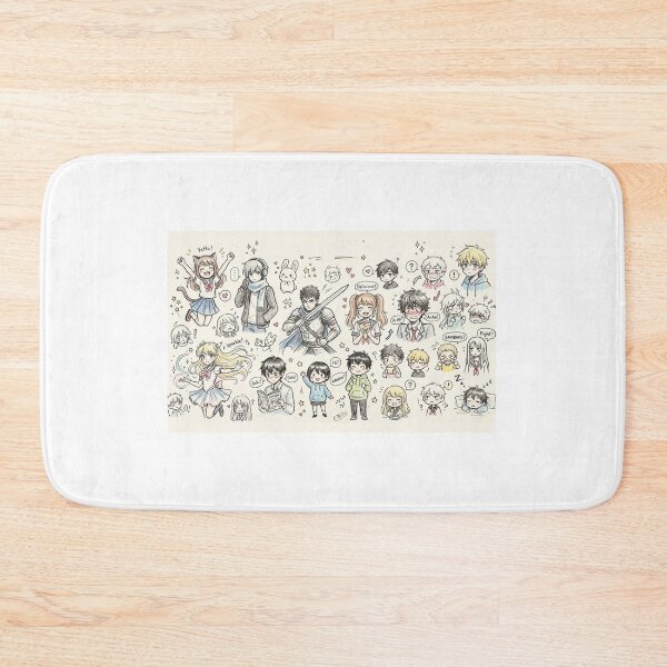 Item preview, Anime Characters Sketch Collage Art designed and sold by Khatumeye.