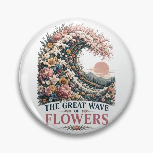 Item preview, Floral wave and vintage botanicals designed and sold by Side Quest Co..