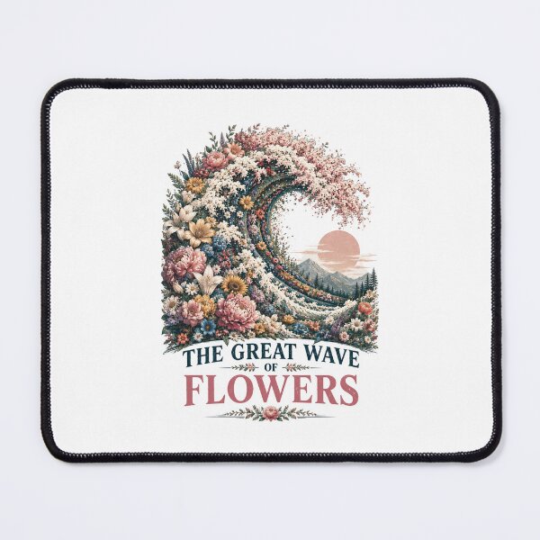 Item preview, Floral wave and vintage botanicals designed and sold by Side Quest Co..
