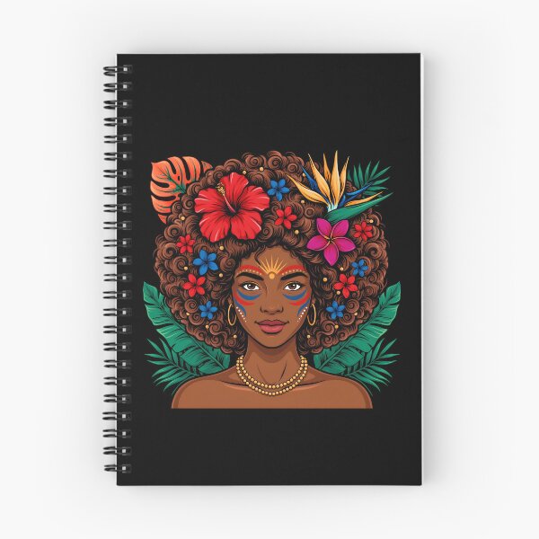Item preview, African Woman Afro Color Painted Face Beautiful Black Queen Portrait designed and sold by Redgiant87x.