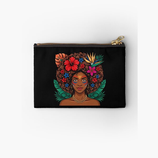 Item preview, African Woman Afro Color Painted Face Beautiful Black Queen Portrait designed and sold by Redgiant87x.