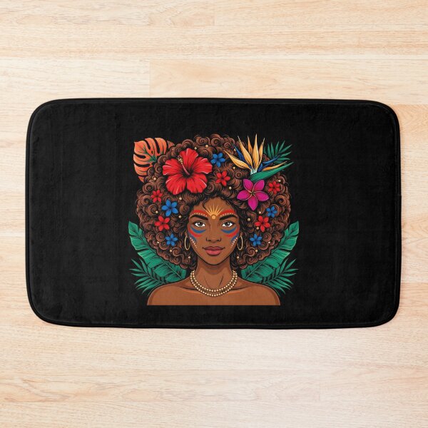 Item preview, African Woman Afro Color Painted Face Beautiful Black Queen Portrait designed and sold by Redgiant87x.