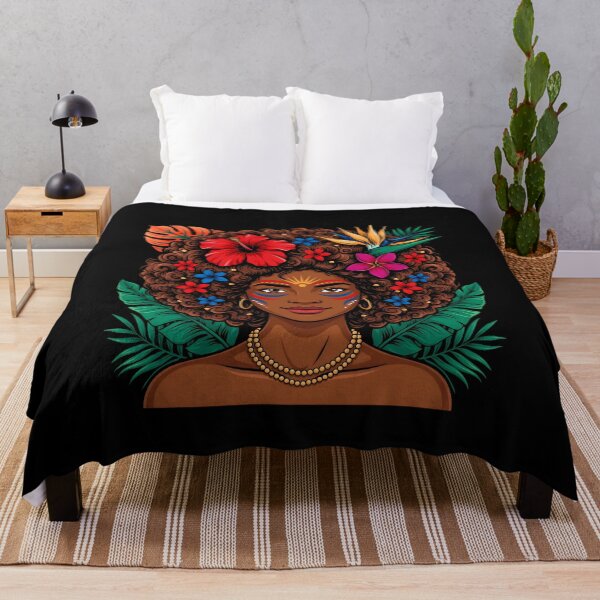 Item preview, African Woman Afro Color Painted Face Beautiful Black Queen Portrait designed and sold by Redgiant87x.