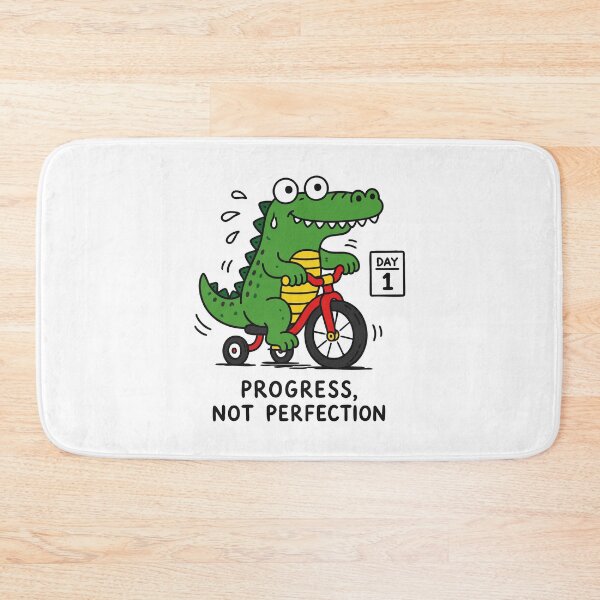 Item preview, Progress Not Perfection Funny Dinosaur designed and sold by CamaleonDesigns.