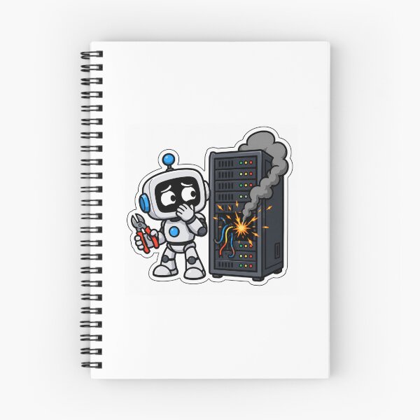 Item preview, AI Agent Server Meltdown Sticker | Funny IT Dev DevOps Gift designed and sold by PixelForge Studio2.