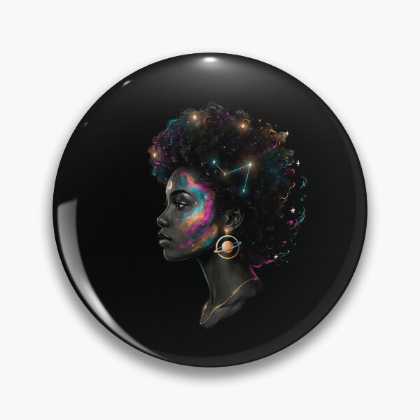 Item preview, African Woman Afro Color Painted Face Colorful Afro for Black Sistas designed and sold by Redgiant87x.