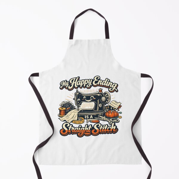 Item preview, My Happy Ending Is a Straight Stitch | Sewing Humor Quote Design designed and sold by EverStitchStudio ★★★★★.
