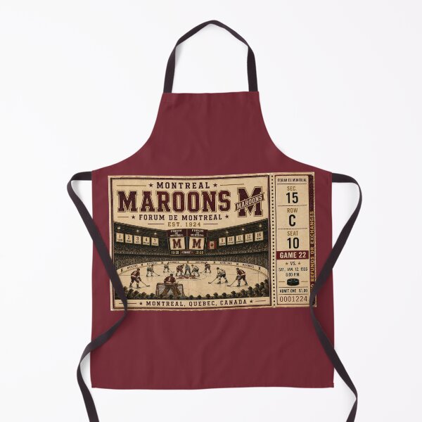 Item preview, Montreal Maroons Vintage Hockey Ticket, Forum de Montreal Retro NHL Art, Classic Hockey Collector Print designed and sold by GhostDawgs.
