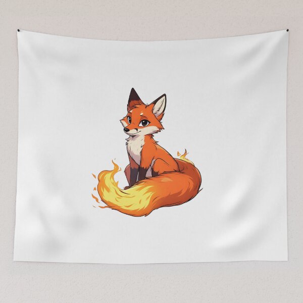 Item preview, Fantasy Fire-Tailed Fox – Cute Cartoon Woodland Character Illustration designed and sold by Karolina’s Cozy Creations.