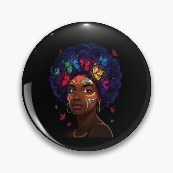 Item preview, African Woman Afro Color Painted Face Artistic Black Queen designed and sold by Redgiant87x.